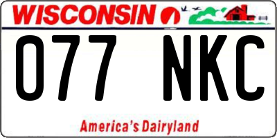 WI license plate 077NKC