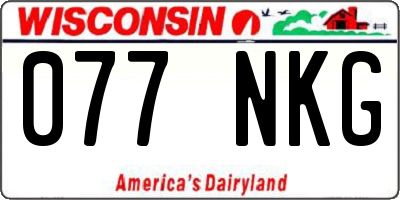 WI license plate 077NKG