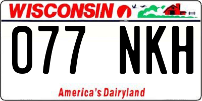 WI license plate 077NKH
