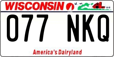 WI license plate 077NKQ