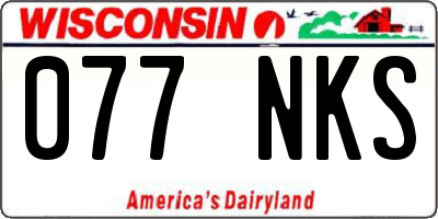WI license plate 077NKS