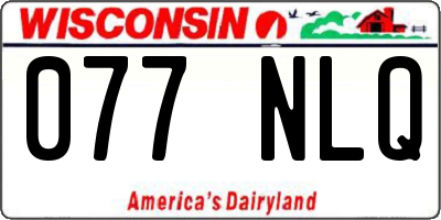 WI license plate 077NLQ
