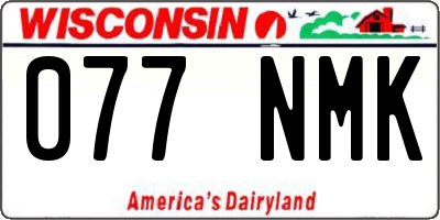 WI license plate 077NMK