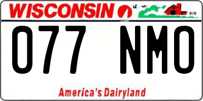 WI license plate 077NMO