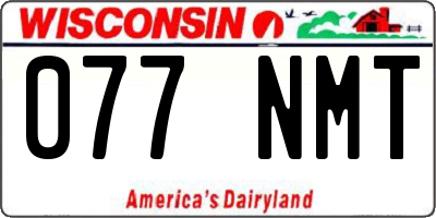 WI license plate 077NMT