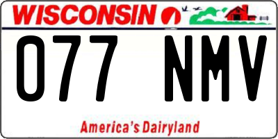 WI license plate 077NMV