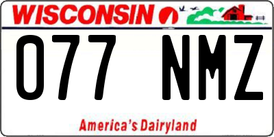 WI license plate 077NMZ