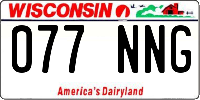 WI license plate 077NNG