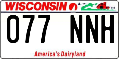 WI license plate 077NNH