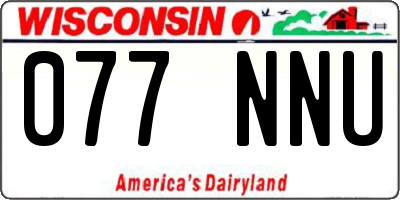 WI license plate 077NNU