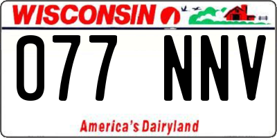 WI license plate 077NNV