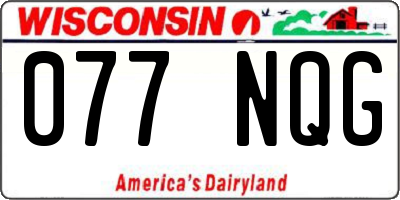 WI license plate 077NQG