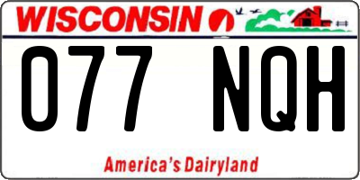 WI license plate 077NQH