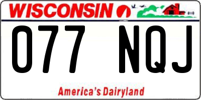 WI license plate 077NQJ