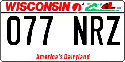 WI license plate 077NRZ