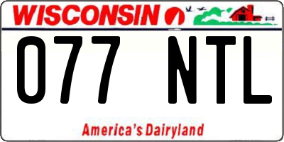 WI license plate 077NTL