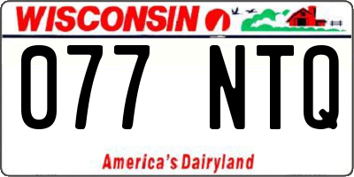 WI license plate 077NTQ