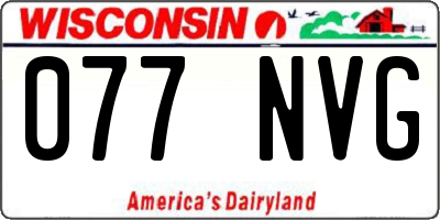 WI license plate 077NVG