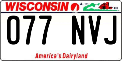 WI license plate 077NVJ