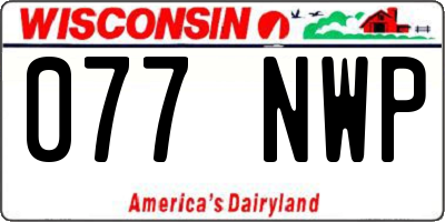 WI license plate 077NWP