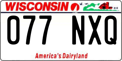 WI license plate 077NXQ