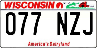 WI license plate 077NZJ