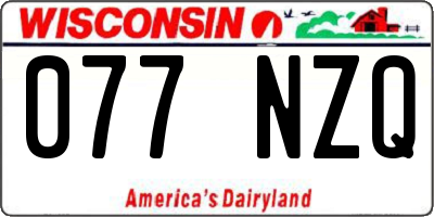 WI license plate 077NZQ