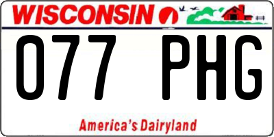 WI license plate 077PHG