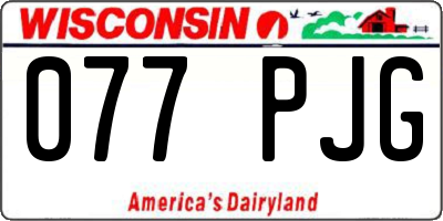 WI license plate 077PJG