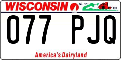 WI license plate 077PJQ