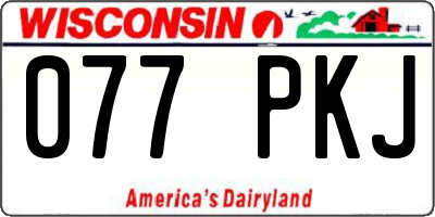 WI license plate 077PKJ