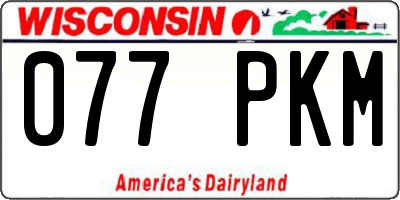 WI license plate 077PKM