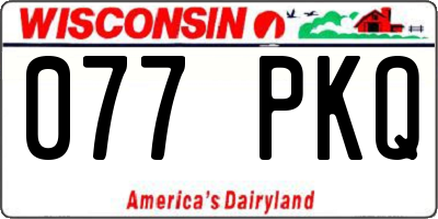 WI license plate 077PKQ