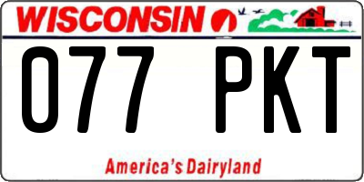 WI license plate 077PKT