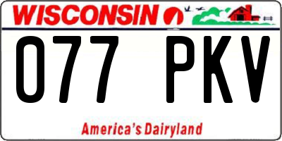 WI license plate 077PKV