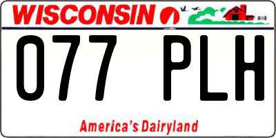 WI license plate 077PLH