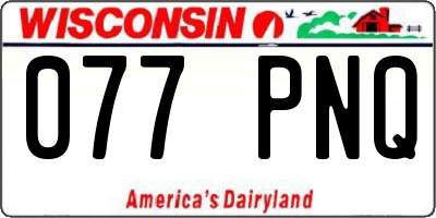 WI license plate 077PNQ
