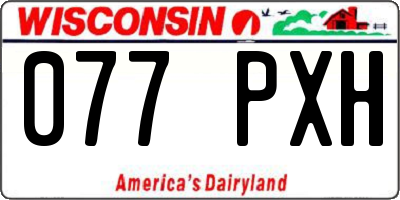 WI license plate 077PXH