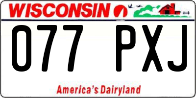 WI license plate 077PXJ
