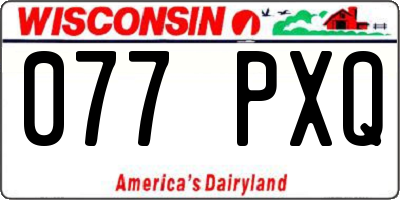 WI license plate 077PXQ