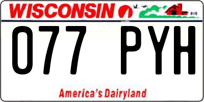 WI license plate 077PYH