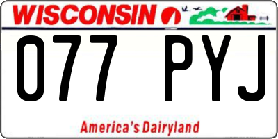 WI license plate 077PYJ