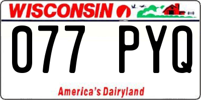 WI license plate 077PYQ