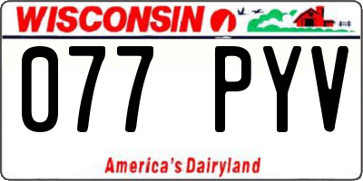 WI license plate 077PYV