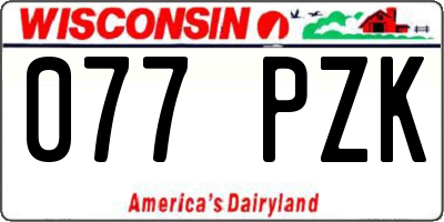 WI license plate 077PZK