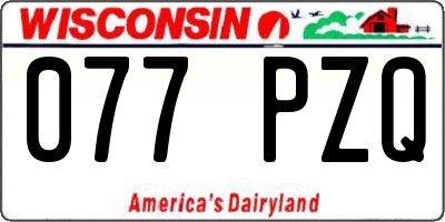 WI license plate 077PZQ