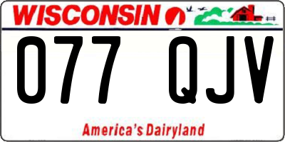 WI license plate 077QJV