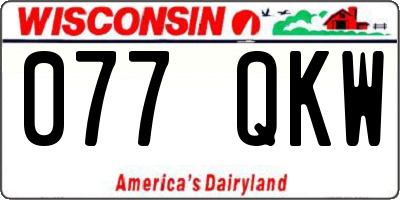 WI license plate 077QKW