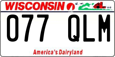 WI license plate 077QLM