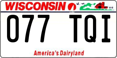 WI license plate 077TQI